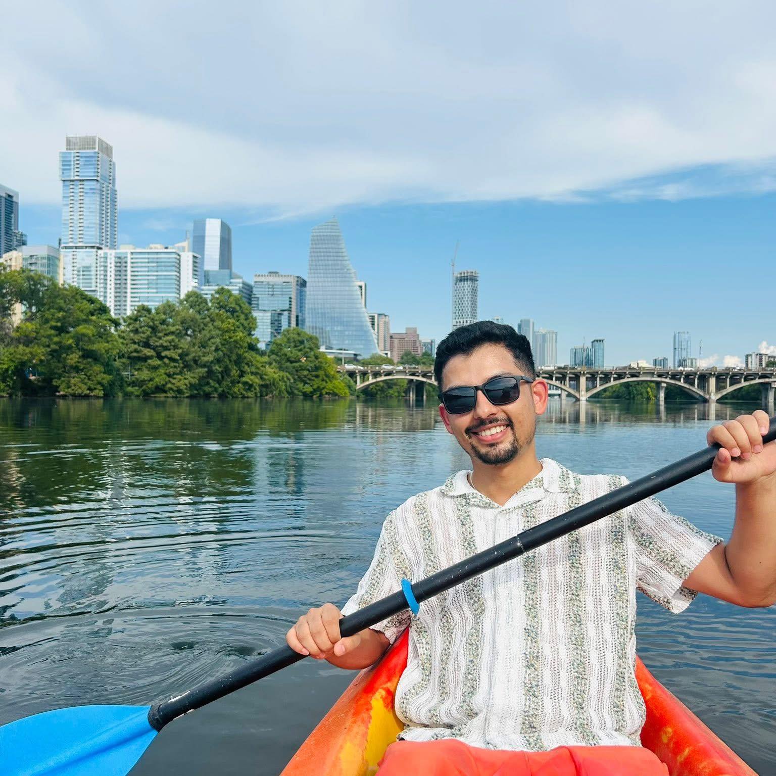 Kayaking on Lady Bird Lake, Austin