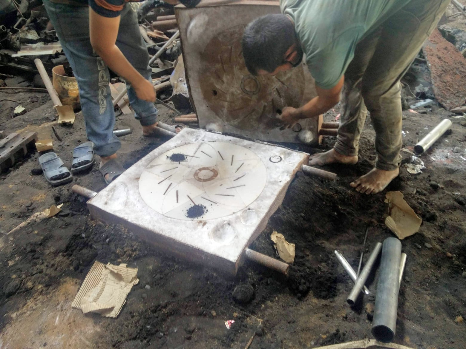 Investment casting at workshop
